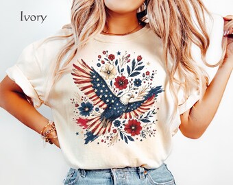 T-shirt Patriotic Eagle America, shirt 250-jarig jubileum comfortkleuren