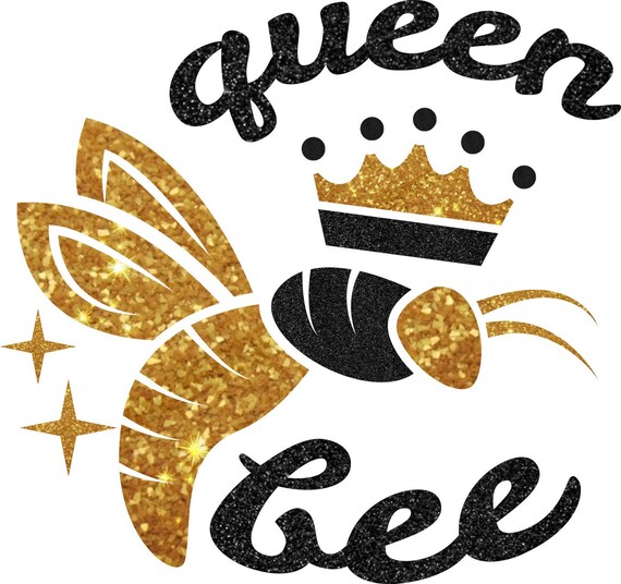Iron on Queen Bee Vinyl Heat Transfer Iron-on Applique for DIY - Etsy