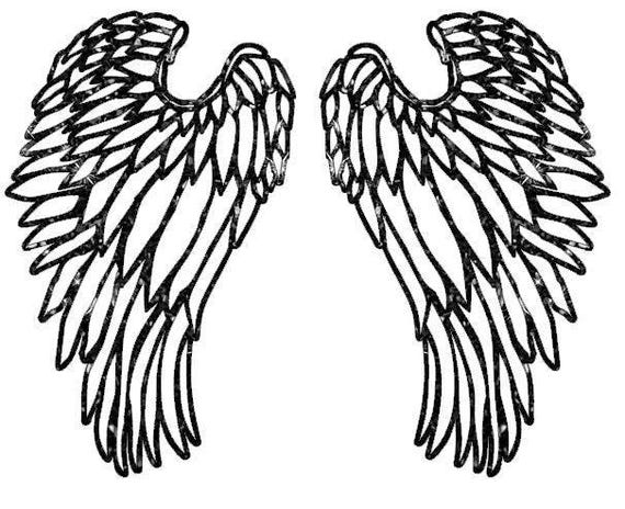 Glitter HTV Iron On Transfer Angel Wings Design DIY | Etsy