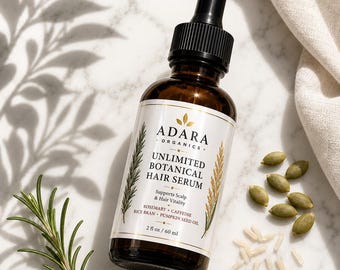 Rosemary and Rice Botanical Hair Serum For Scalp Care /  Growth Oil