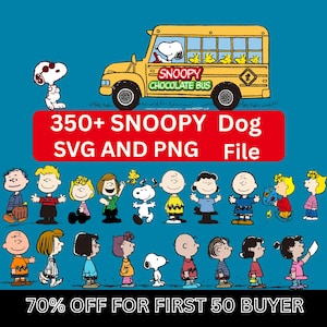 350+ Cute Dog Svg Bundle, Snoopyy, Charliee Brown Svg, Clipart, Cricut, Silhouette, Comic Dog Inspired Clipart Digital Download