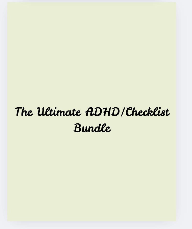 ADHD Checklist Bundle - Etsy