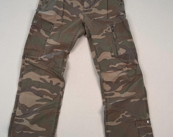 Pantalones cargo de camuflaje vintage GAP 33x34, pantalones utilitarios militares del desierto, estilo urbano Y2K, pantalones tácticos.