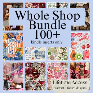 Kindle Clear Case Insert Bundle 100+ | Bokinspirerad dekoration (digital nedladdning)