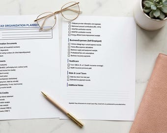 2026 Steuer Organizer Printable | Steuer-Planungs-Planer PDF