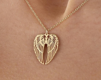 Angel Wings Necklace, Minimalist Angel Wing Neclace, Souvenir Jewelry, Gifts for Mom, Memorial Gift