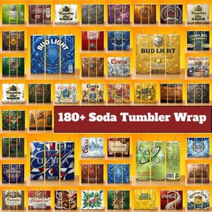 180+ Liquor and Soda Tumbler Wrap Bundle, 20oz Sublimation Skinny Tumbler PNG, Alcoholic Drinks, Print Shop Starter Pack, Beer Tumbler