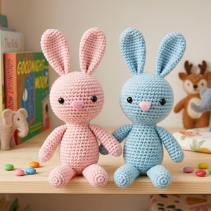Crochet Bunny Pattern | Amigurumi PDF, Mini Plush Toy DIY (US Terms)