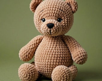 Beginner Crochet Teddy Bear Pattern | Plush Amigurumi Toy PDF