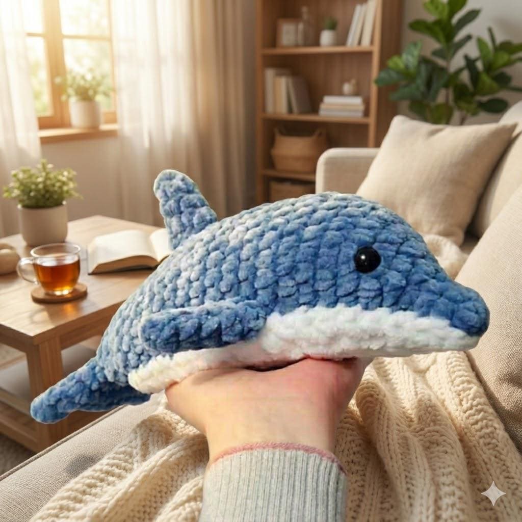 30 Dolphin Crochet Patterns for Ocean-Inspired Amigurumi, Gifts, and Nursery Decor 17 Dylan Dolphin Plush Crochet Tutorial
