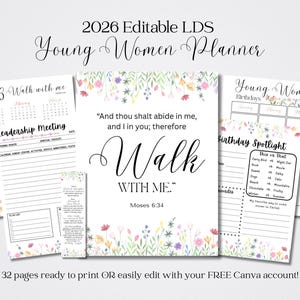 Agenda das Moças SUD 2026 | Tema Jovem para Imprimir (Download Instantâneo)