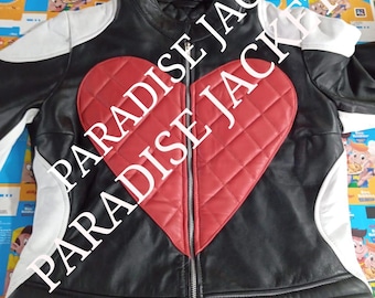 Valentine’s Day Red Heart Jacket – Handmade Custom Leather Jacket for Women