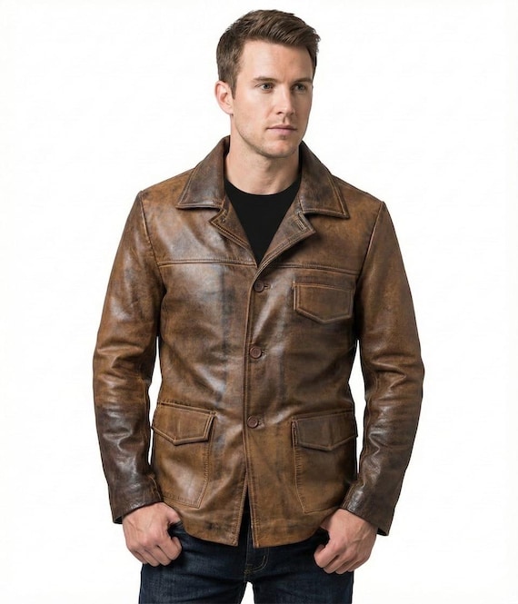 Handmade Randolph Leather Jacket | Scott Classic Western Cowboy
