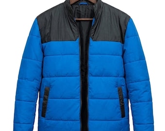 Paradise Jacket Men’s Handmade Blue Jamie Inspired Jacket – Celebrity Style Leather Jacket