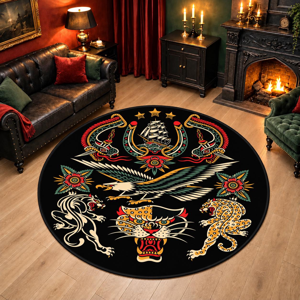 SAILOR JERRY シャワーカーテン Sailor Jerry Rug - Etsy