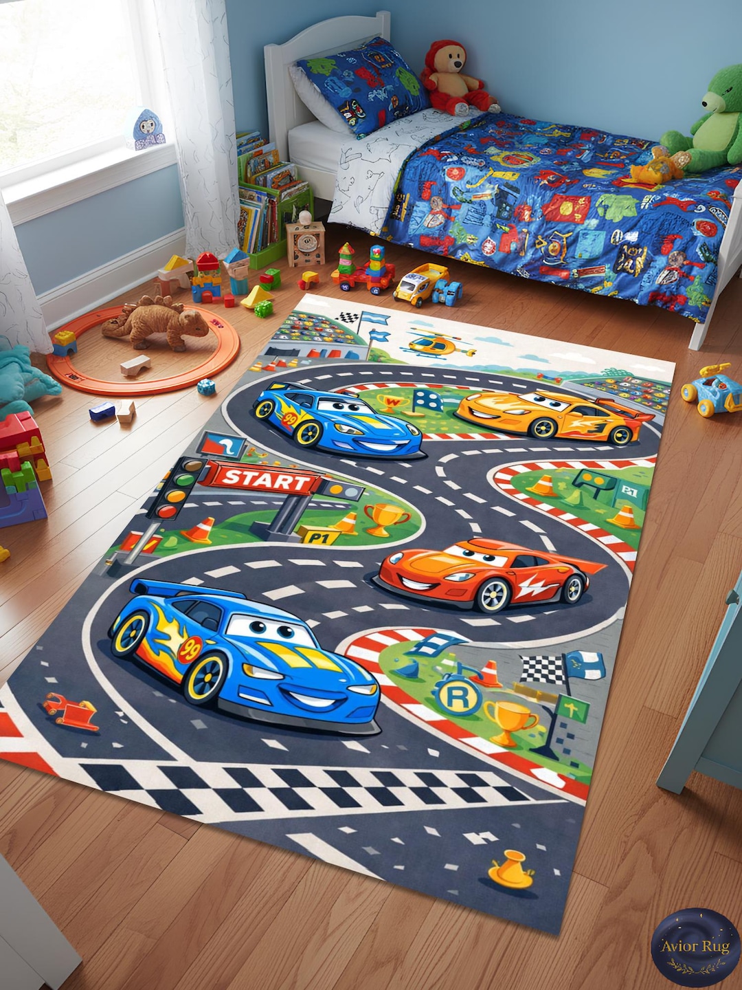 Cars 2 Rug Disney Cars Lightning Mcqueen Rug – Kids Racing Track Carpet With ...
