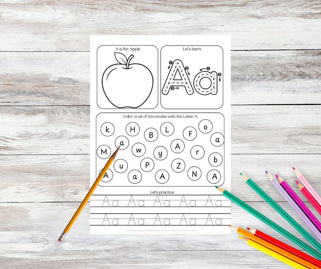 Alphabet Learning Set: Preschool Literacy Skills (digital Download) - Etsy