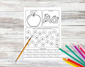 Alphabet Practice Worksheets – Letter Recognition, Formation & Beginning Sounds