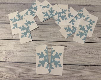 Snowflake Alphabet Match: Uppercase & Lowercase Letter Puzzles