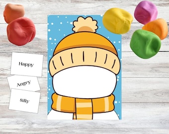 Snowman Emotions Playdough Activity