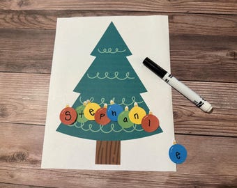 Christmas Tree Name Activity