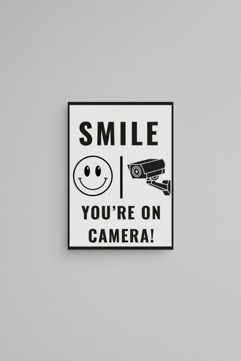 Smile You're on Camera Printable Poster Sign | Security Notice Camera ...