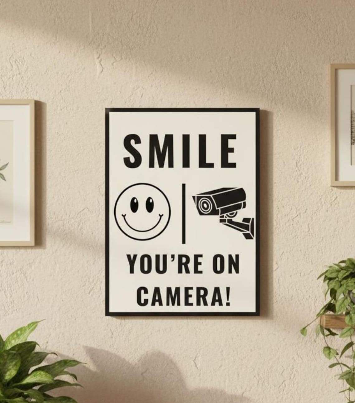 Smile You're on Camera Printable Poster Sign | Security Notice Camera ...