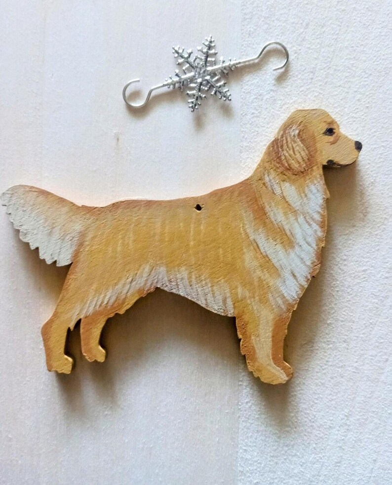 Golden Retriever Ornament, Ready to Ship, Can Personalize With Name