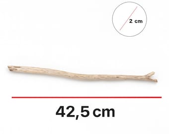 Handgefertigte Papageienstange aus Olivenholz (42,5 cm), natürliches Vogelzweig-sicheres Käfigzubehör