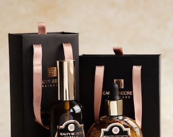 24K Glow Rose Skincare Set |  Gold Infused Facial Oil & Mist | Luxury Botanical Skincare