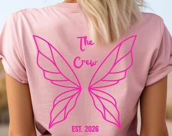 Feen Junggesellinnenabschied • JGA Shirt Frauen • The Bride & Bride Club • Est. Datum • Märchen Motiv • Fairy Wedding Tshirt • Once upon