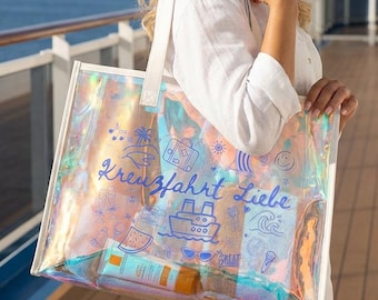 Kreuzfahrt Strandtasche, Schiffsreise Tasche, Cruises Club, Urlaub auf See, Geschenk, Reiselust, Familien Ausflug, Beach Holographic ToteBag