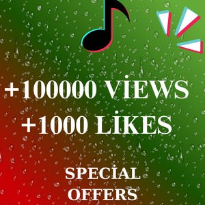 100000 Tiktok Views + 1000 Likes l Increase Video Visibility l  Delivered Within 24 Hours