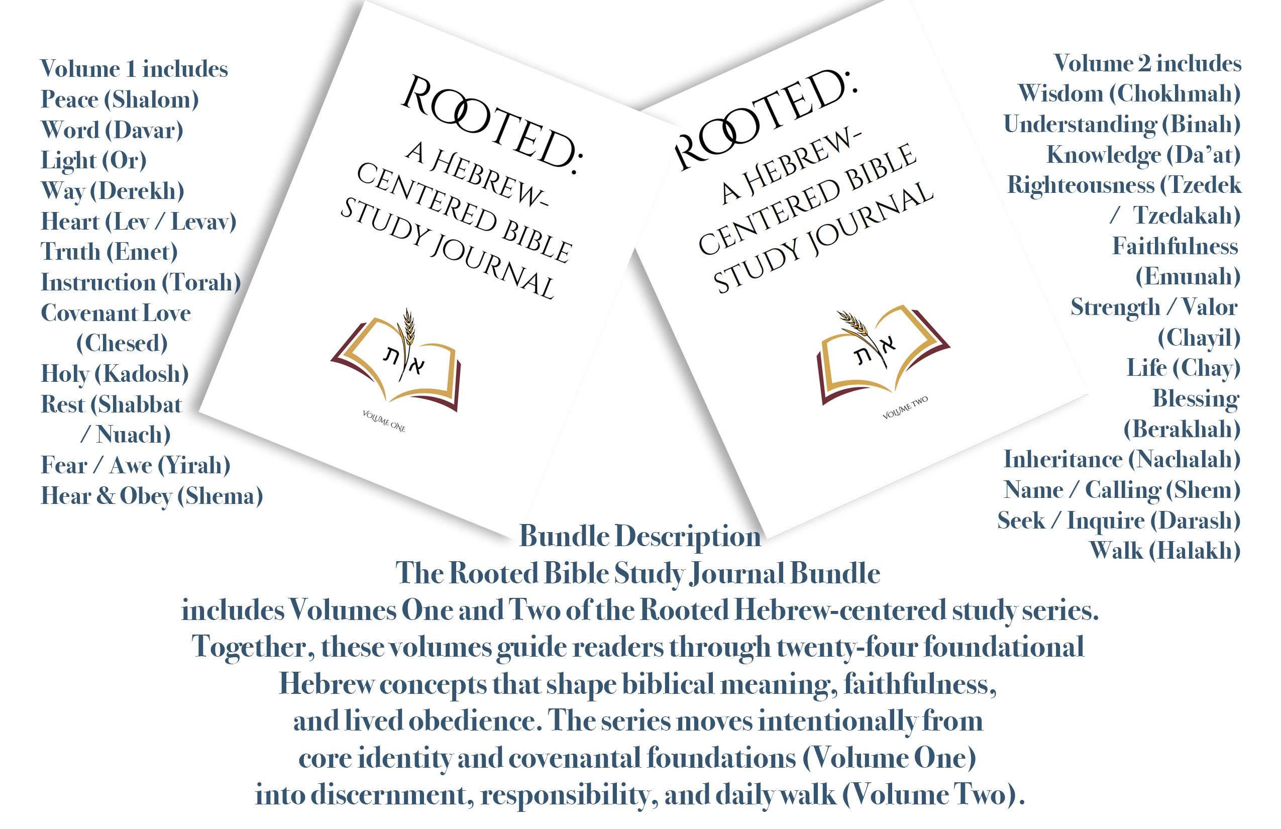 Rooted Bible Study Journal Bundle | Hebrew Word Study | Torah-rooted ...