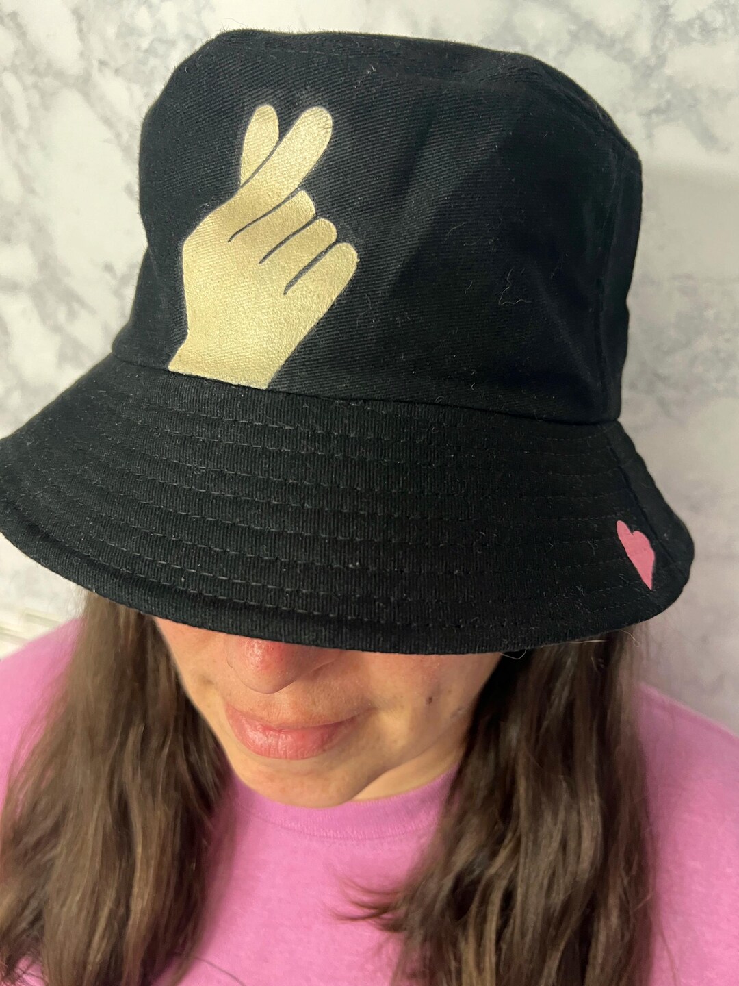 Hand Heart Bucket Hat Etsy