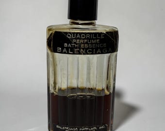 Esencia de baño de perfume Quadrille vintage de los años 50 de Balenciaga, 60 ml (2 fl.oz), fórmula original - 40% de llenado.