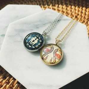 Gemini Charming Zodiac sign Necklace Personalized Necklace, Custom Zodiac Necklace, Constellation Astrology sign Jewelry, Silver Gold