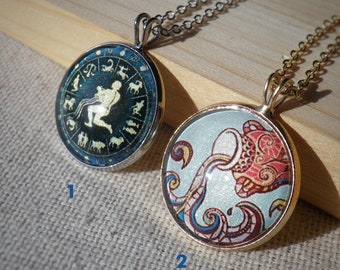 Aquarius Zodiac sign necklace, Constellation Astrology sign Jewelry, Personalized necklace, Custom Zodiac necklace, Christmas gift