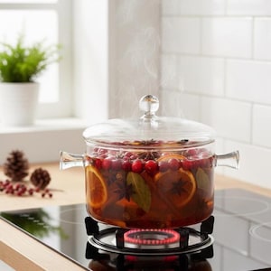 Mélange pour pot-pourri pour table de cuisson aux canneberges et aux agrumes uniquement - Mélange entièrement naturel pour marmites des Fêtes