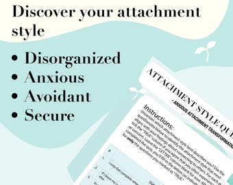 Attachment styles worksheet: Healing Anxious & Avoidant Patterns for Secure Relationships (PDF Download)