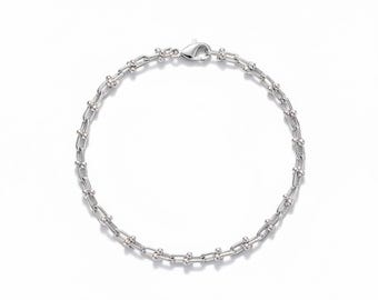 Jax Link Bracelet, 925 Sterling Silver Link Bracelet, Chunky Chain Bracelet, Everyday Jewelry, Gift for Her