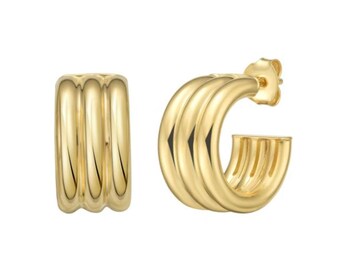 Triple Hoop Statement Earring