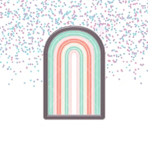 Tall Rainbow Cookie Cutter - Folksy Rainbow Cookie Cutter