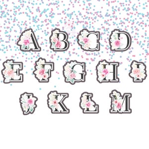 Floral Letters A - M 1 Cookie Cutters