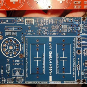 Mugen hybride AMP-printplaat (ECC83-ECC88-2SC5200) 70 W/8 ohm voedingsprintplaat