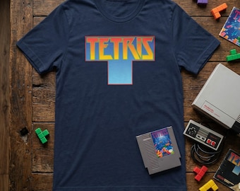 Tetris Blöcke T-Shirt | Retro 80er Jahre Arcade Spiel Bekleidung