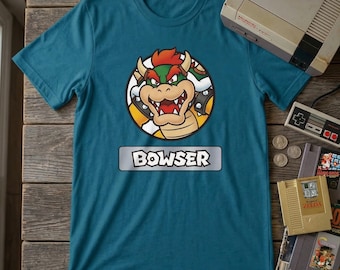 Retro Bowser King Koopa Tee | Klassische Arcade Bösewicht Bekleidung | Endspiel Boss Geschenk