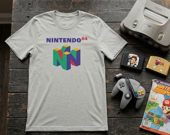 Nintendo 64 Retro Gaming Tee | 90er Jahre Konsolen Nostalgie Shirt | Unisex Bekleidung