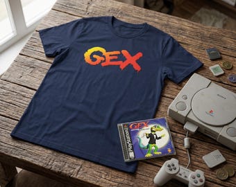 Gex Enter the Gecko Graffiti Logo Tee | 90s Retro Gaming Shirt | "Tail Time" Streetwear
