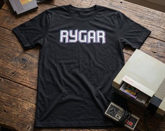 Rygar Legendary Warrior Retro Logo Tee | NES 8-bit Gaming Shirt | Classic Arcade Graphic
